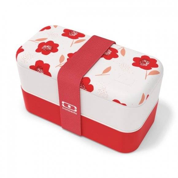 MONBENTO BENTO ORIGINAL Lunchbox 2 x 0,5 L / Poppy