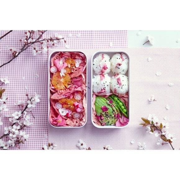 MONBENTO BENTO ORIGINAL Lunchbox 2 x 0,5 L / Graphic Blossom