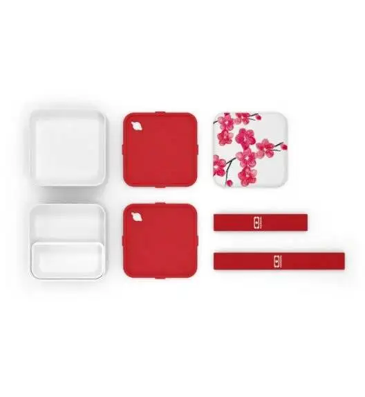 MONBENTO BENTO SQUARE Lunchbox 2 x 0,85 L / Graphic Blossom