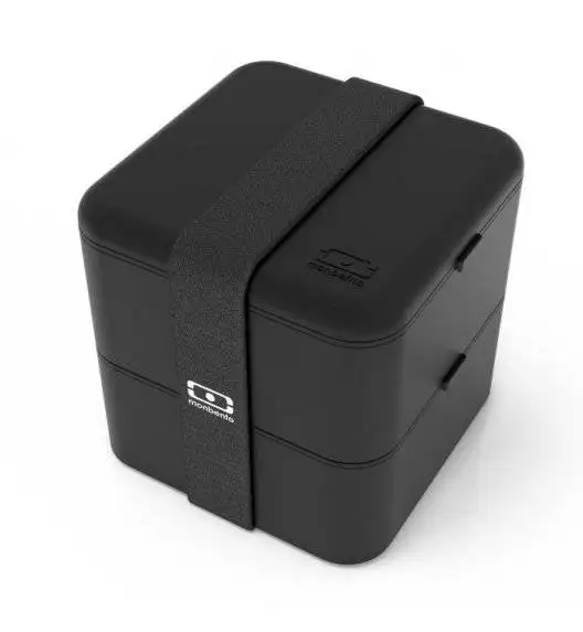 MONBENTO BENTO SQUARE Lunchbox 2 x 0,85 L / Black Onyx