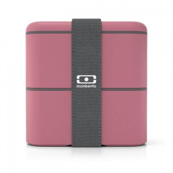 MONBENTO BENTO SQUARE Lunchbox 2 x 0,85 L / Pink Blush