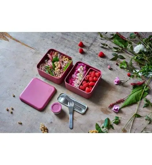MONBENTO BENTO SQUARE Lunchbox 2 x 0,85 L / Pink Blush