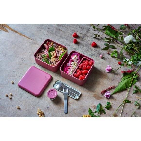 MONBENTO BENTO SQUARE Lunchbox 2 x 0,85 L / Pink Blush