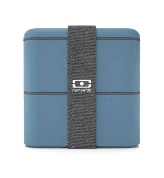 MONBENTO BENTO SQUARE Lunchbox 2 x 0,85 L / Blue Denim