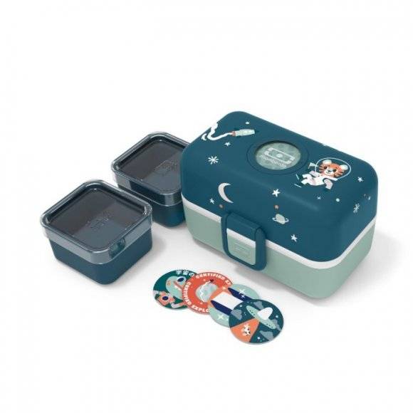 MONBENTO TRESOR Lunchbox dziecięcy 0,8 L / Graphic Cosmic Blue