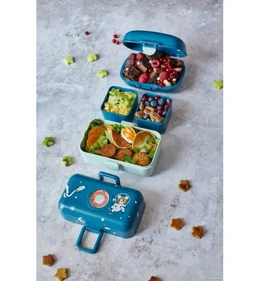 MONBENTO TRESOR Lunchbox dziecięcy 0,8 L / Graphic Cosmic Blue