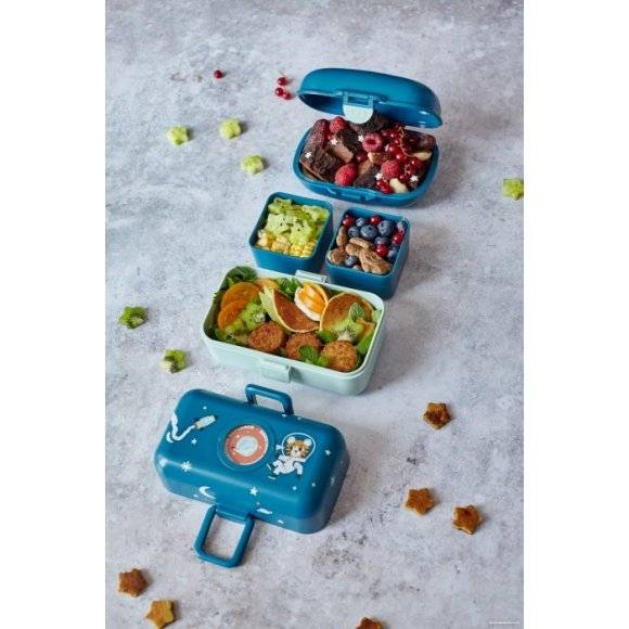 MONBENTO TRESOR Lunchbox dziecięcy 0,8 L / Graphic Cosmic Blue