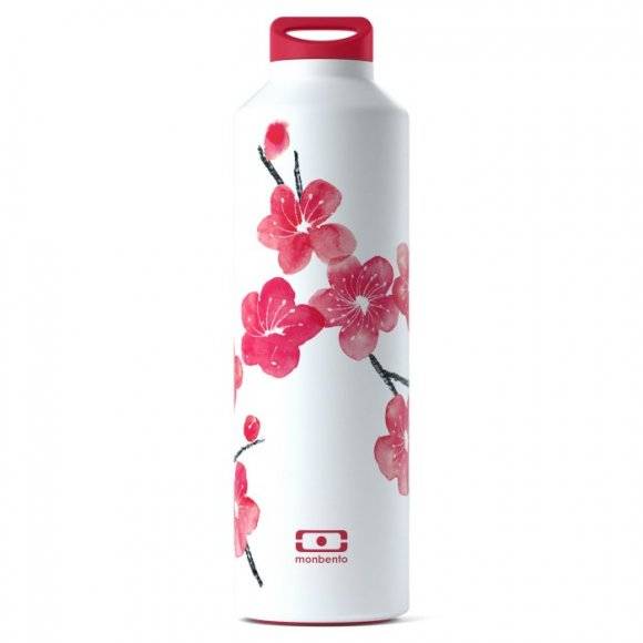 MONBENTO STEEL Butelka termiczna z zaparzaczem 0,5 L / Graphic Blossom