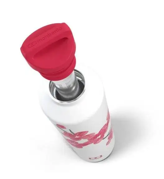 MONBENTO STEEL Butelka termiczna z zaparzaczem 0,5 L / Graphic Blossom
