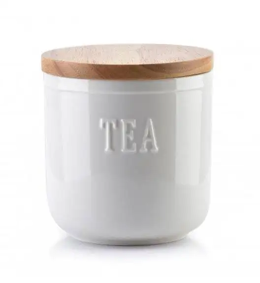 AFFEKDESIGN MODERN LIFE Pojemnik na herbatę ø 11 cm / porcelana + drewno