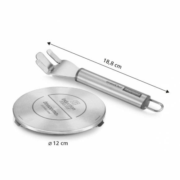 TESCOMA GRAND CHEF Adapter na kuchnię indukcyjną 12 cm / odłączana rączka / stal nierdzewna