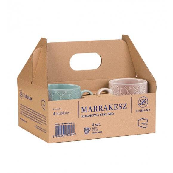 LUBIANA MARRAKESZ Komplet 4 kubków 350 ml