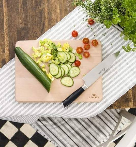 ​GERLACH DECO BLACK Komplet 5 noży w bloku + ostrzałka 3w1+ nożyce do drobiu 