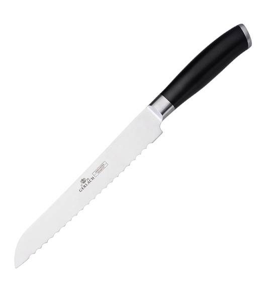​GERLACH DECO BLACK Komplet 5 noży w bloku + Natur Tasak do ziół z deską + nożyce stalowe do drobiu