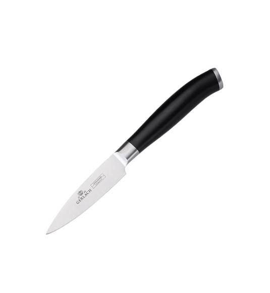 ​GERLACH DECO BLACK Komplet 5 noży w bloku + Natur Tasak do ziół z deską + Deska Natur 30 x 24 cm+ nożyce stalowe do drobiu