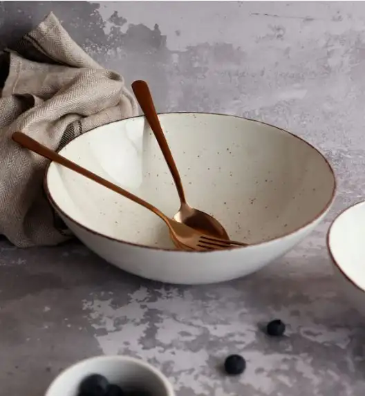 LUBIANA BOSS 6630U Serwis obiadowy 28 el / 6 osób / budyniowy / porcelana ręcznie malowana