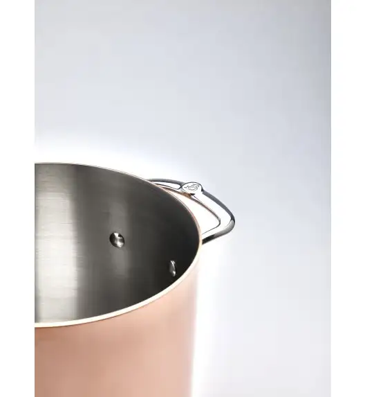 DE BUYER PRIMA MATERA Garnek wysoki z pokrywą 5,7l / miedziany
