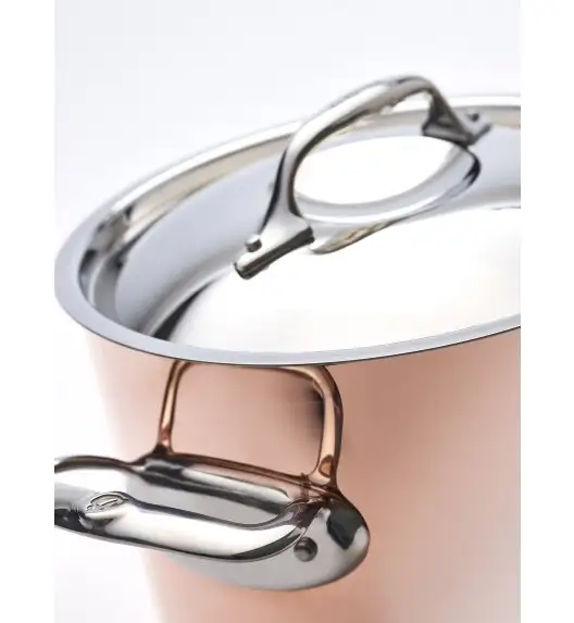 DE BUYER PRIMA MATERA Garnek wysoki z pokrywą 5,7l / miedziany