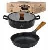 GERLACH NATUR Komplet Garnek 4,2 L z pokrywką 28 cm + Patelnia Natur 28 cm / powłoka ILAG Xera Dur 2 Ceramic  / indukcja 