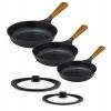 GERLACH NATUR EVO Komplet patelni 20, 24, 28 cm z powłoką ceramiczną ILAG® Non-Stick + pokrywki