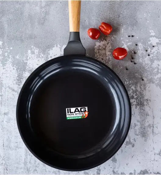 GERLACH NATUR EVO Patelnia 20 cm z powłoką ceramiczną + pokrywka / ILAG® Non-Stick 