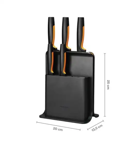 FISKARS FUNCTIONAL FORM 1057554 Komplet 5 noży w bloku czarnym 
