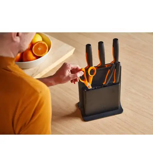 FISKARS FUNCTIONAL FORM 1057554 Komplet 5 noży w bloku czarnym 