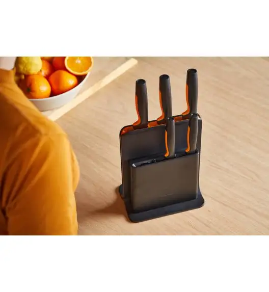 FISKARS FUNCTIONAL FORM 1057554 Komplet 5 noży w bloku czarnym 