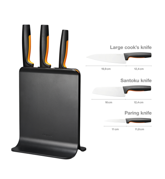 FISKARS FUNCTIONAL FORM 1057555 Komplet 3 noży w bloku czarnym