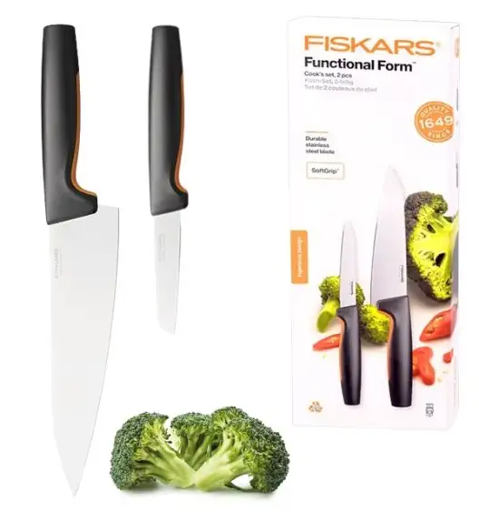 FISKARS FUNCTIONAL FORM 1057557 Komplet 2 noży Szefa kuchni FAVOURITE SET w pudełku / stal nierdzewna