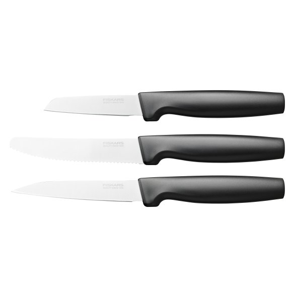 FISKARS FUNCTIONAL FORM 1057561 Komplet 3 małych noży kuchennych w pudełku / stal nierdzewna