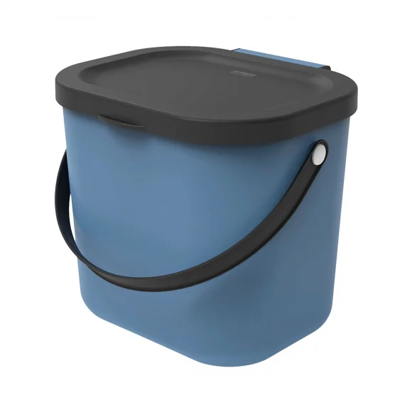 ROTHO ALBULA Kosz z pokrywą do segregacji odpadów 6L / niebieski