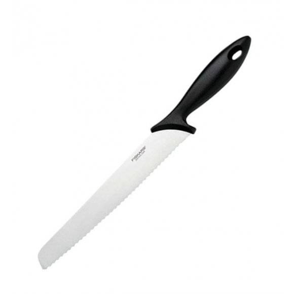 FISKARS ESSENTIAL Noże kuchenne 5 noży w bloku drewnianym / 1023782 + ostrzałka Fiskars Edge