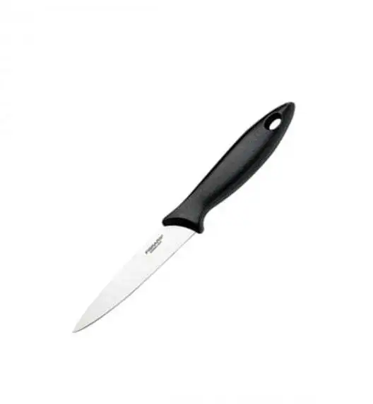 FISKARS ESSENTIAL Noże kuchenne 5 noży w bloku drewnianym / 1023782 + ostrzałka Fiskars Essential