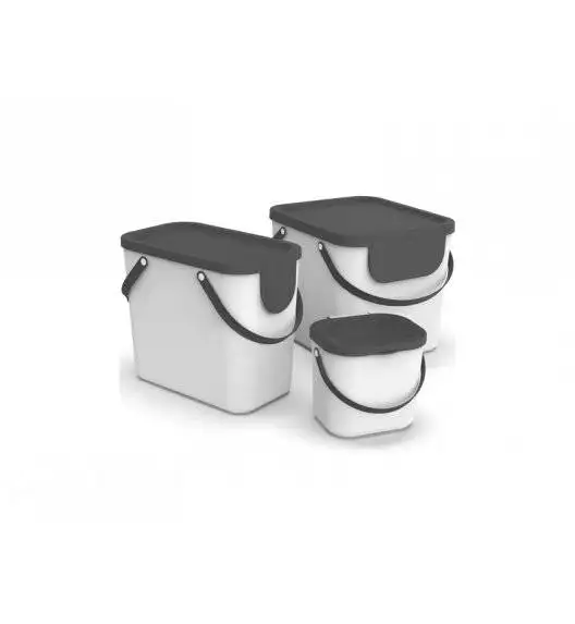 ROTHO ALBULA  Kosz z pokrywą do segregacji odpadów 40 L / limonkowy