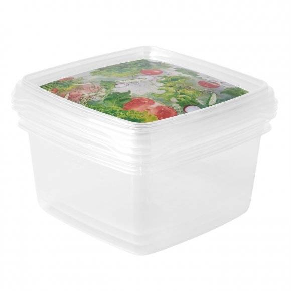 HEGA LIFE Komplet 3 pojemników na żywność 1,3 L 