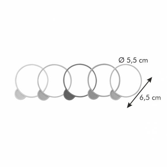 TESCOMA DELICIA Wielorazowe żaroodporne gumki do pieczenia i gotowania / 5 szt.