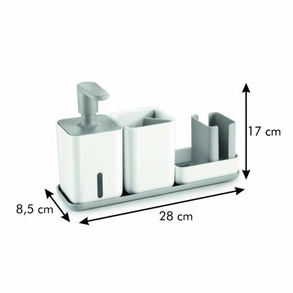 TESCOMA PURO Duży organizer na płyn do mycia naczyń i gąbkę