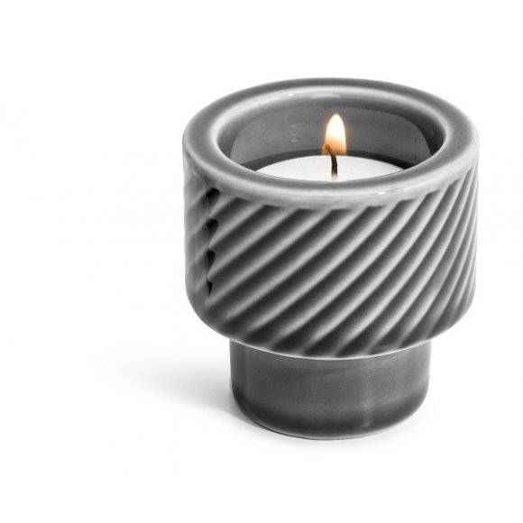 SAGAFORM COFFEE Kieliszek na jajko / świecznik na tealight / szary / ceramika