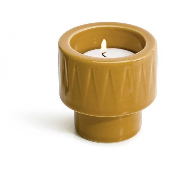 SAGAFORM COFFEE Kieliszek na jajko / świecznik na tealight / żółty / ceramika