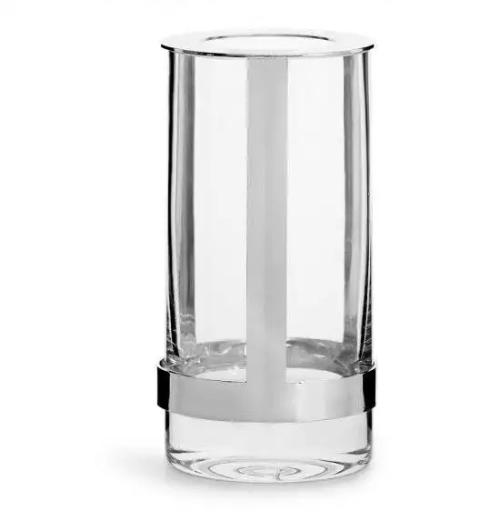SAGAFORM INTERIOR Szklany wazon z metalowym elementem / 8 x 15 cm