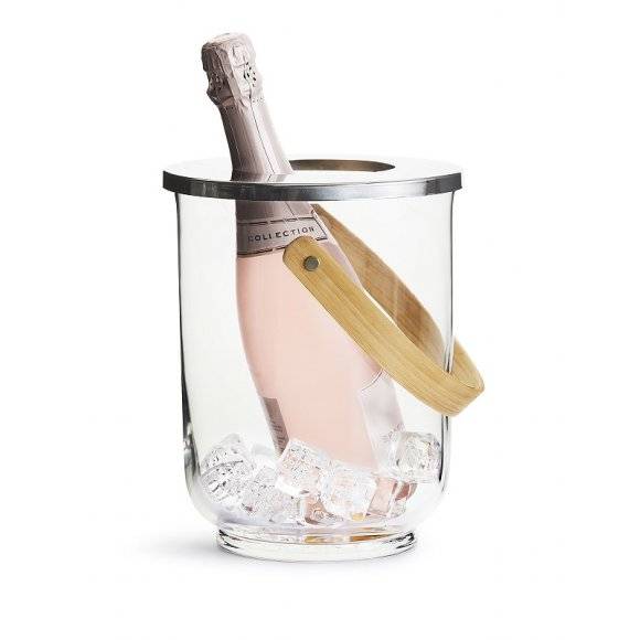 SAGAFORM NATURE Szklane wiaderko do szampana / wazon / lampion / 18,5 x 23 cm