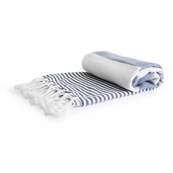 SAGAFORM OUTDOOR Ręcznik piknikowy Hamam Eco / bawełna organiczna / 90 x 170 cm / niebieski