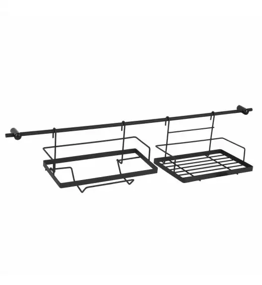 TADAR Reling kuchenny z akcesoriami 76 cm / czarny