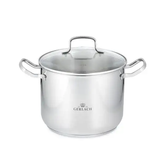 GERLACH SIMPLE Komplet Garnki 9 el z pokrywkami + 6 garnków luzem 1,5 l/ 2l /2,5 l/ 4,5l/ 7 l/ 10l + Patelnie Initial 24 28 cm 