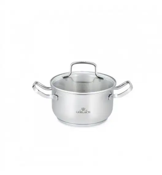 GERLACH SIMPLE Komplet Garnki 9 el z pokrywkami + 6 garnków luzem 1,5 l/ 2l /2,5 l/ 4,5l/ 7 l/ 10l + Patelnie Initial 24 28 cm 