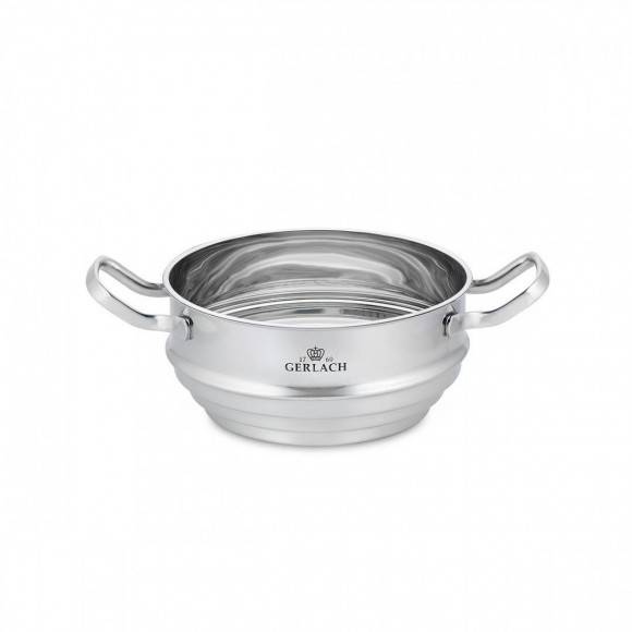 GERLACH SIMPLE Komplet Garnki 9 el z pokrywkami + 5 garnków luzem 1,5 l/ 2l /2,5 l/ 4,5l/ 7 l / + Gerlach Solid Wok 28 cm