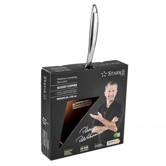 STARKE PRO GLOSSY COPPER Patelnia z powłoką non-stick 28 cm indukcja / Greblon® C3+