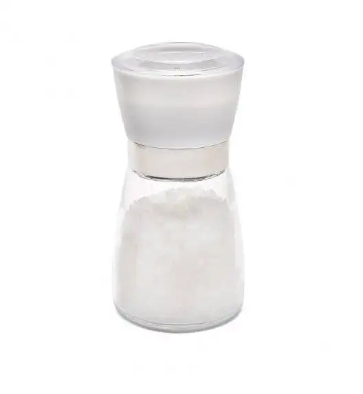 TADAR Szklany młynek do soli i pieprzu 170 ml / biały