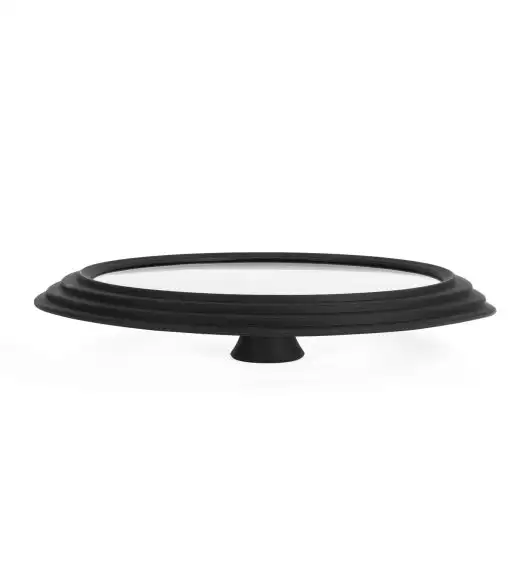 KAIA HOME Pokrywka uniwersalna 18/20/22 cm | szkło | silikonowy rant i uchwyt